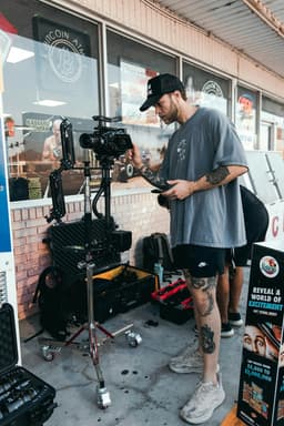 Content creator with camera